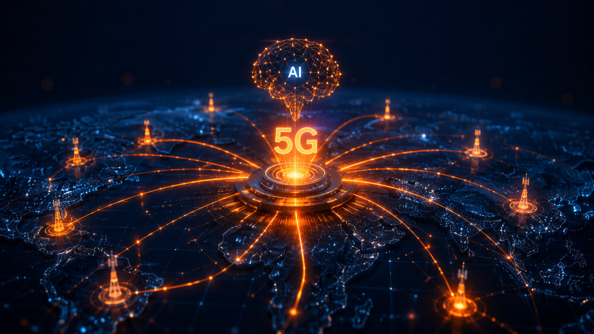 AI Telecommunications Concept
